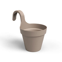 Capri Plastic Balcony Single Pot Taupe 20cm