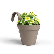 Capri Plastic Balcony Single Pot Taupe 20cm