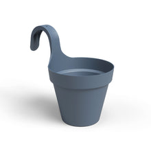 Capri Plastic Balcony Single Pot Slate Blue 20cm