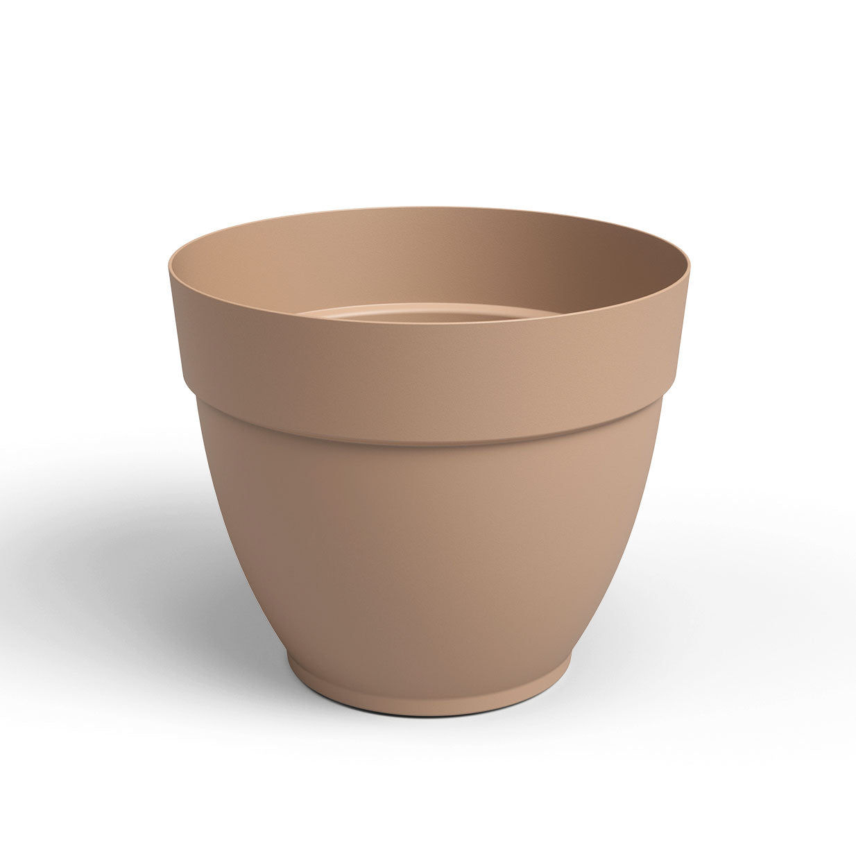 Capri Campana Plastic Pot Dark Beige 35cm
