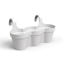 Capri Balcony Plastic Triple Pot Light Grey 54cm