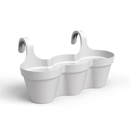 Capri Balcony Plastic Triple Pot Light Grey 54cm