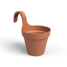 Capri Plastic Balcony Single Pot Terracotta 20cm