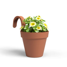 Capri Plastic Balcony Single Pot Terracotta 20cm