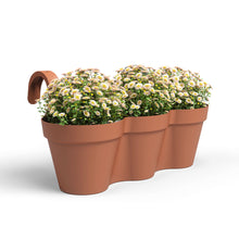 Capri Balcony Triple Plastic Pot Terracotta 54cm