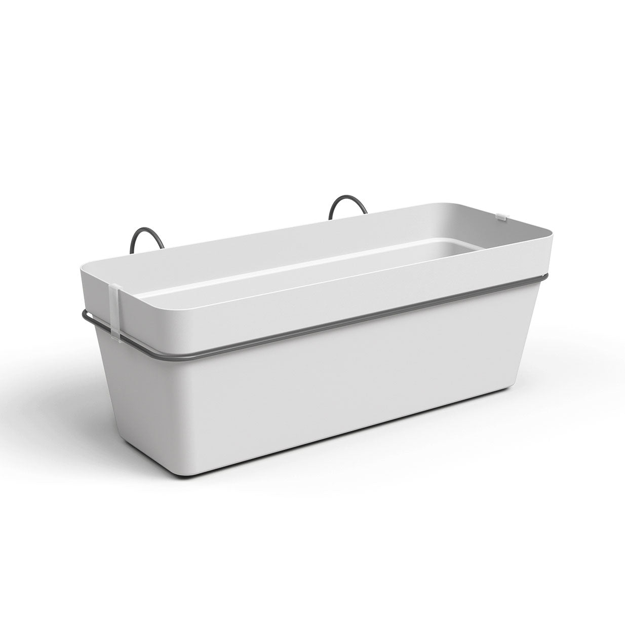 Capri Balcony Plastic Plant Box Water Reserve Kit Light Grey 50cm
