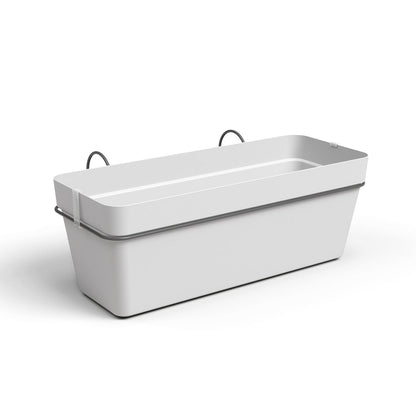 Capri Balcony Plastic Plant Box Water Reserve Kit Light Grey 50cm