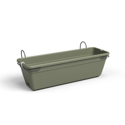 Venezia Plastic Balcony Plant Box Water Reserve Kit Dry Green 50cm