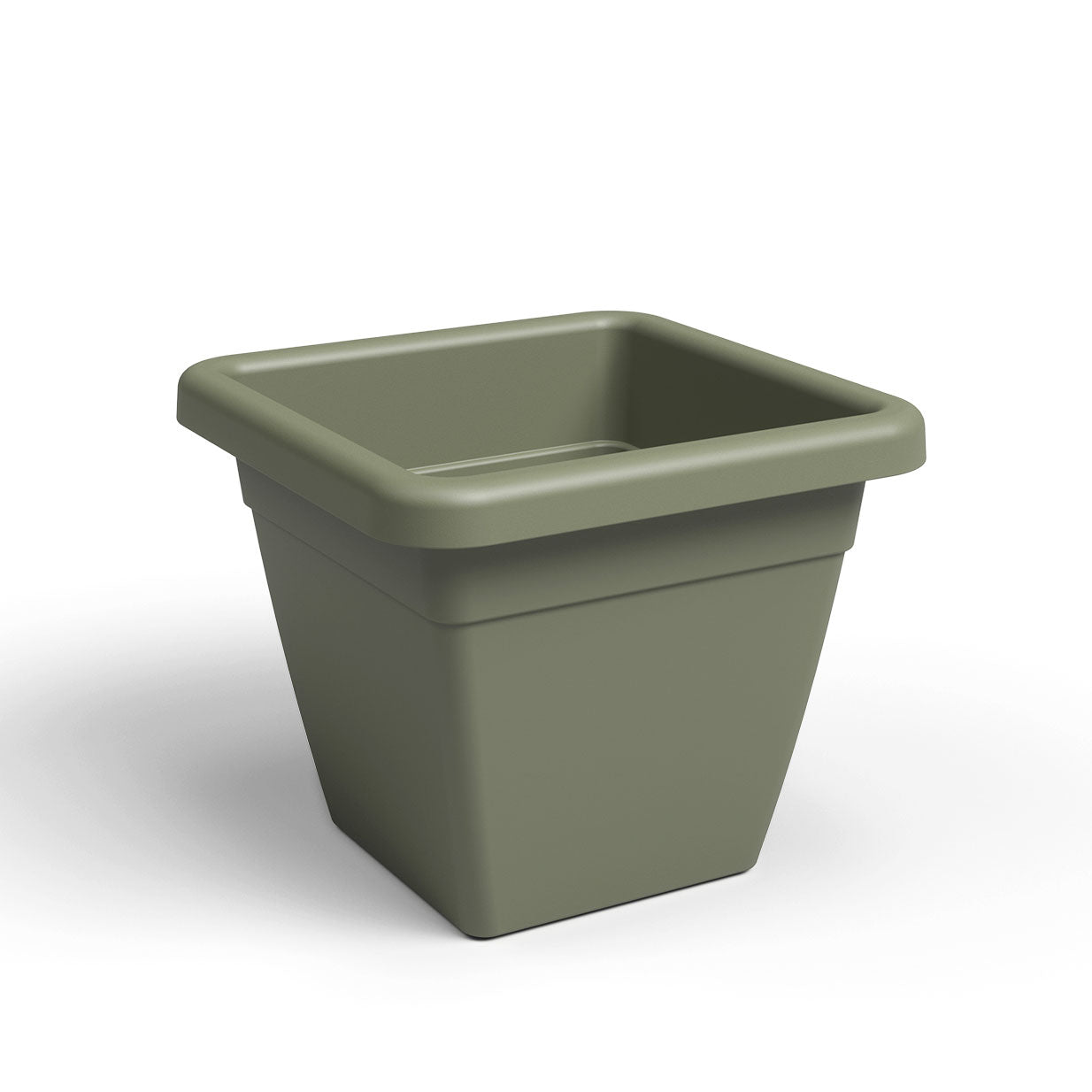 Venezia Plastic Square Pot Dry Green 40cm