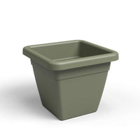 Venezia Plastic Square Pot Dry Green 40cm