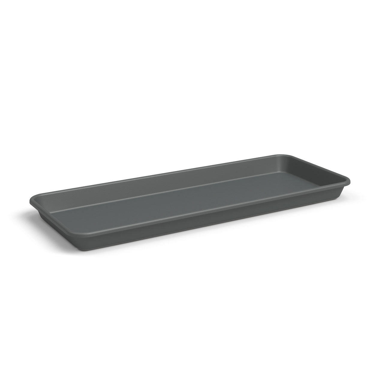 Madagascar Plastic Rectangular Saucer Anthracite 80cm