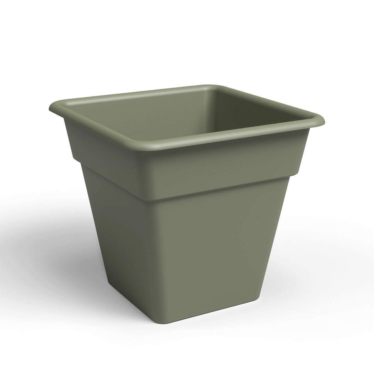 Madagascar Plastic Square Pot Dry Green 35cm