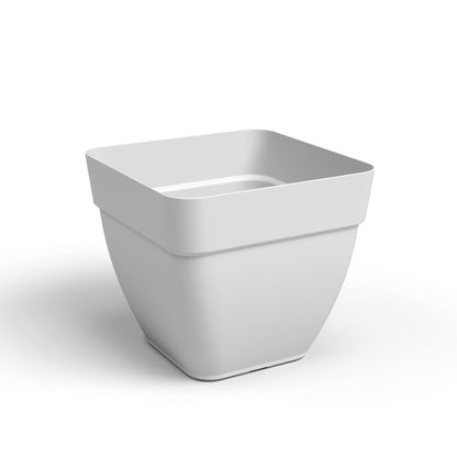 Capri Campana Plastic Square Pot Light Grey 37cm