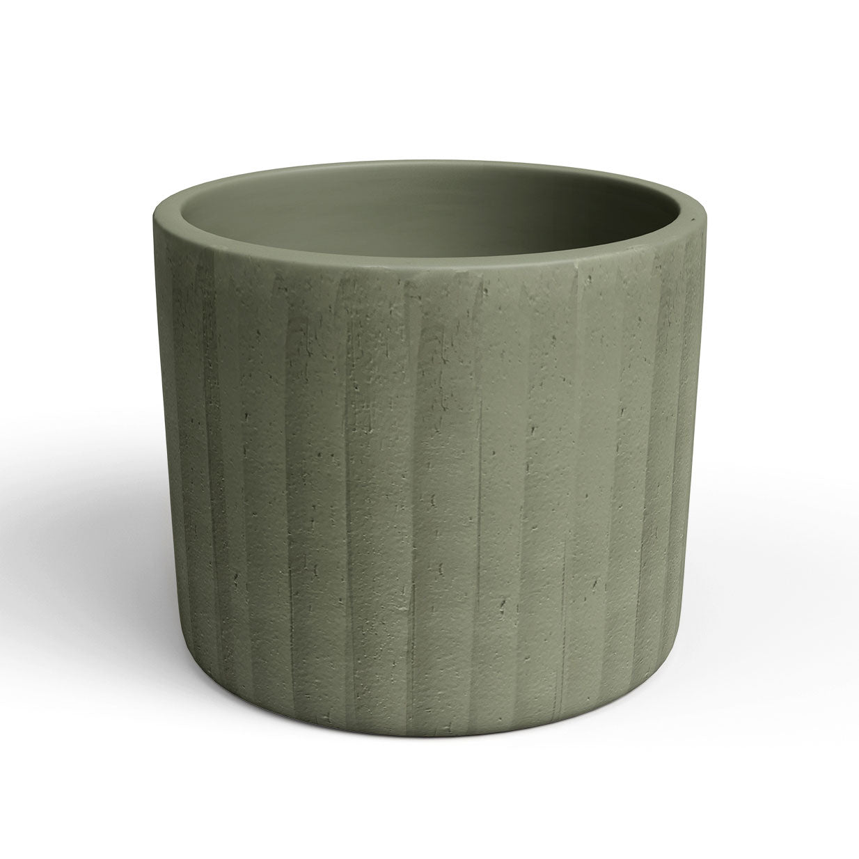 Chloe Ceramic Vertical Pot Olive Green 26cm