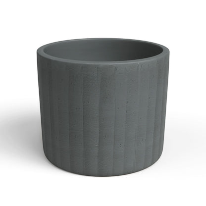 Chloe Ceramic Vertical Pot Anthracite 26cm