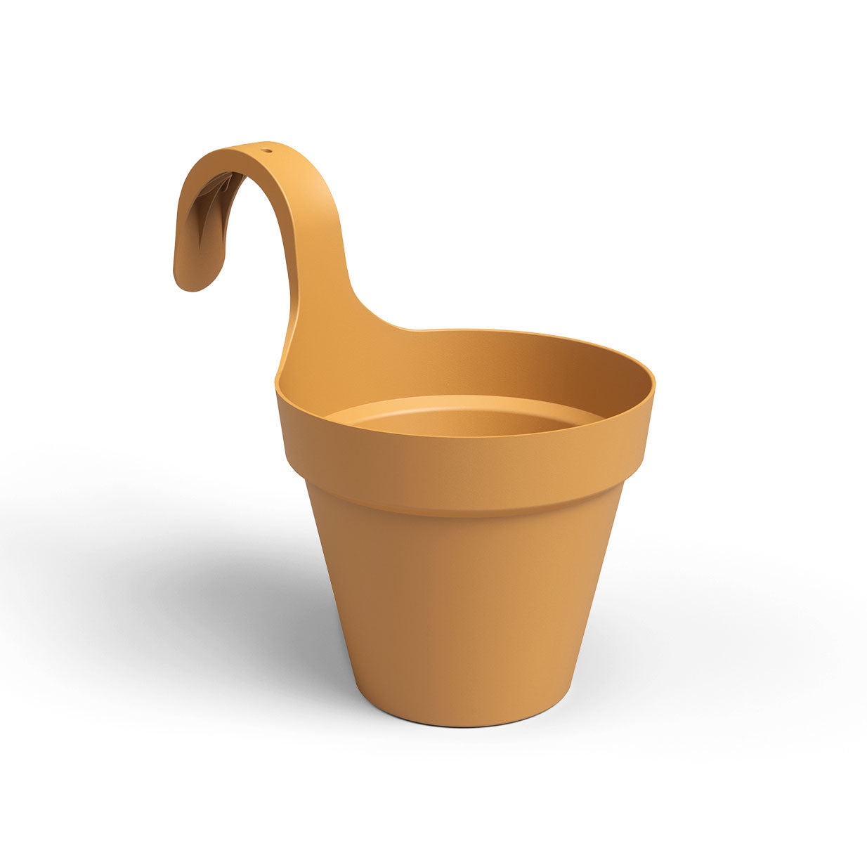 Capri Plastic Balcony Single Pot Honey Yellow 20cm