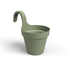 Capri Balcony Plastic Single Pot Ash Green 20cm