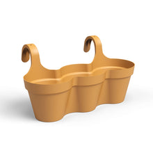 Capri Plastic Balcony Triple Pot Honey Yellow 54cm