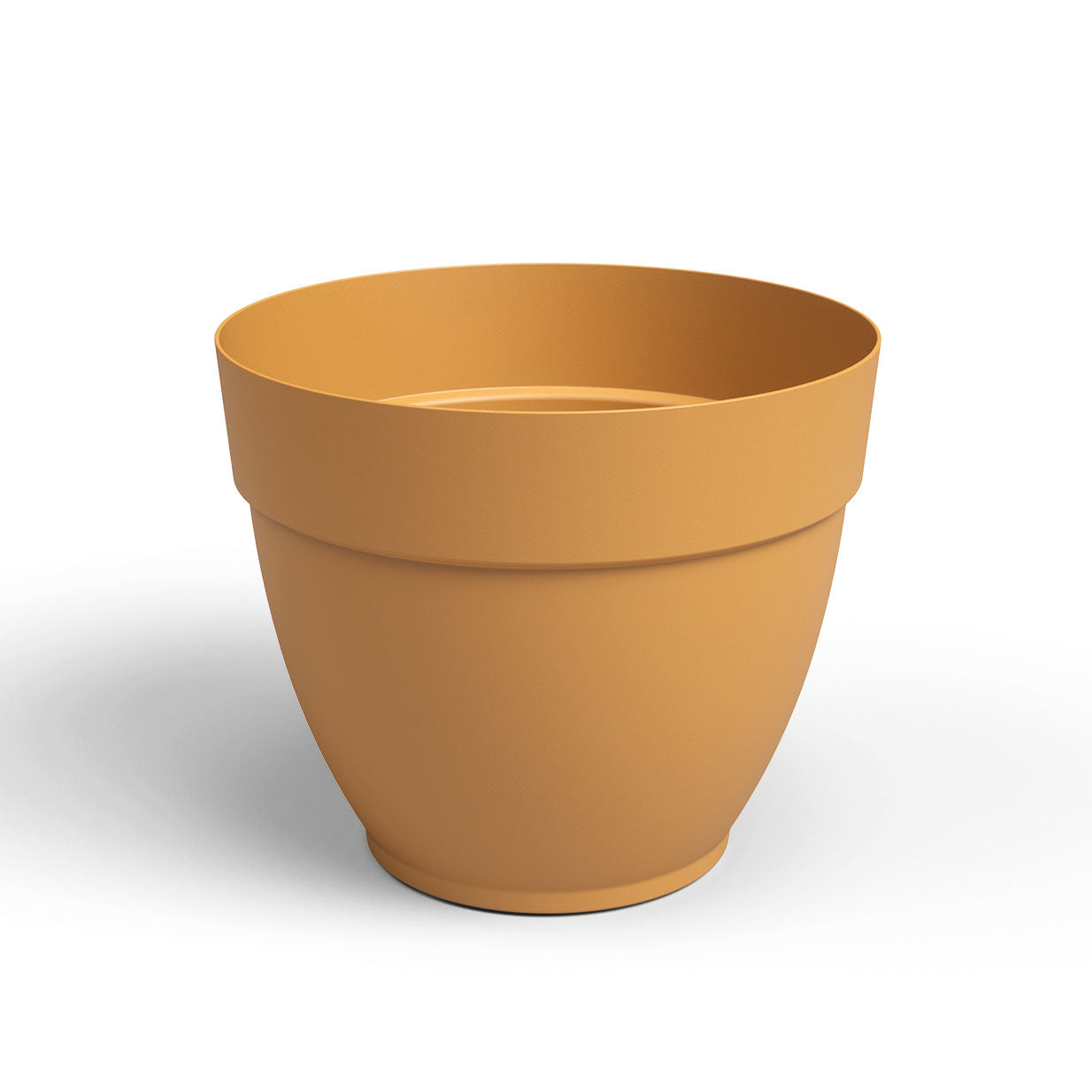 Capri Campana Plastic Pot Honey Yellow 25cm