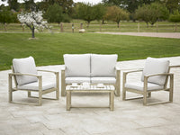 Rochester Hardwood Light Grey Sofa Set