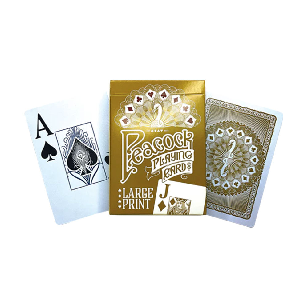 Peacock Large Print Playing Cards