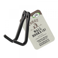 Forge Steel Wall Hooks - 2 Pack