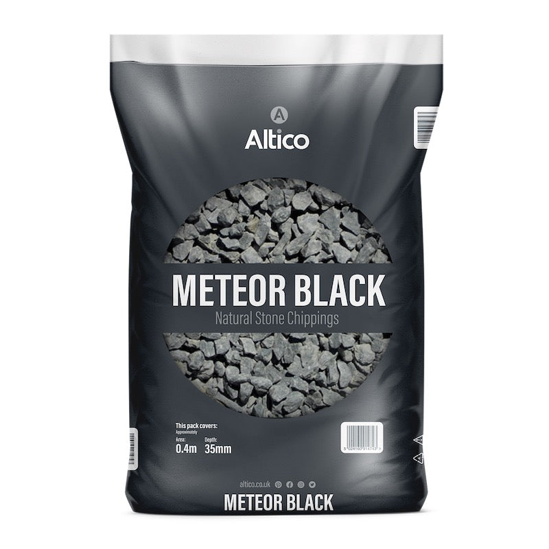 Meteor Black Basalt Stone Large