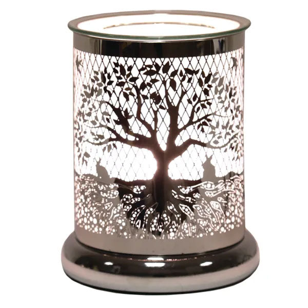 Tree of Life Electric Wax Melter Silver 17cm