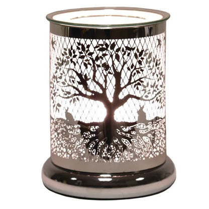 Tree of Life Electric Wax Melter Silver 17cm