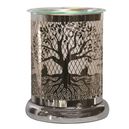 Tree of Life Electric Wax Melter Silver 17cm