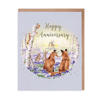 Happy Anniversary - Bluebell Woods (Gold foiled)