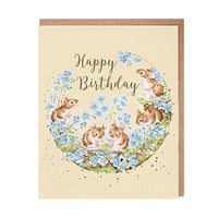 Birthday Forget me not (Gold foiled)