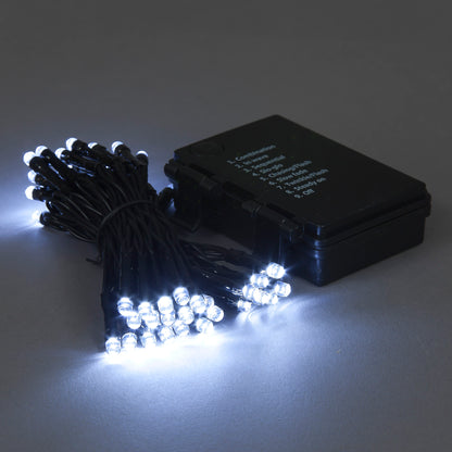 50 LED Battery Operated String Lights - Ice White with Timer & 8 Functions