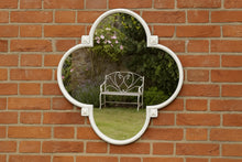 Large 85cm 4 Leaf Clover Mirror White