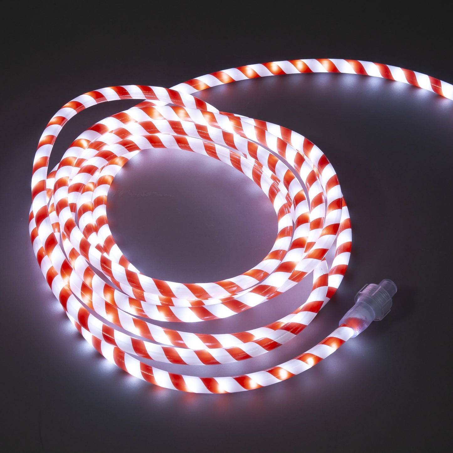Red & White Candy Cane Christmas Rope Light - 5.5m Indoor & Outdoor Use