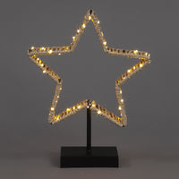 33cm Freestanding Light-Up Star with Paper Rope & Timer