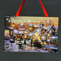 15x10cm '1920s Christmas' Light-Up Canvas by Richard Macneil