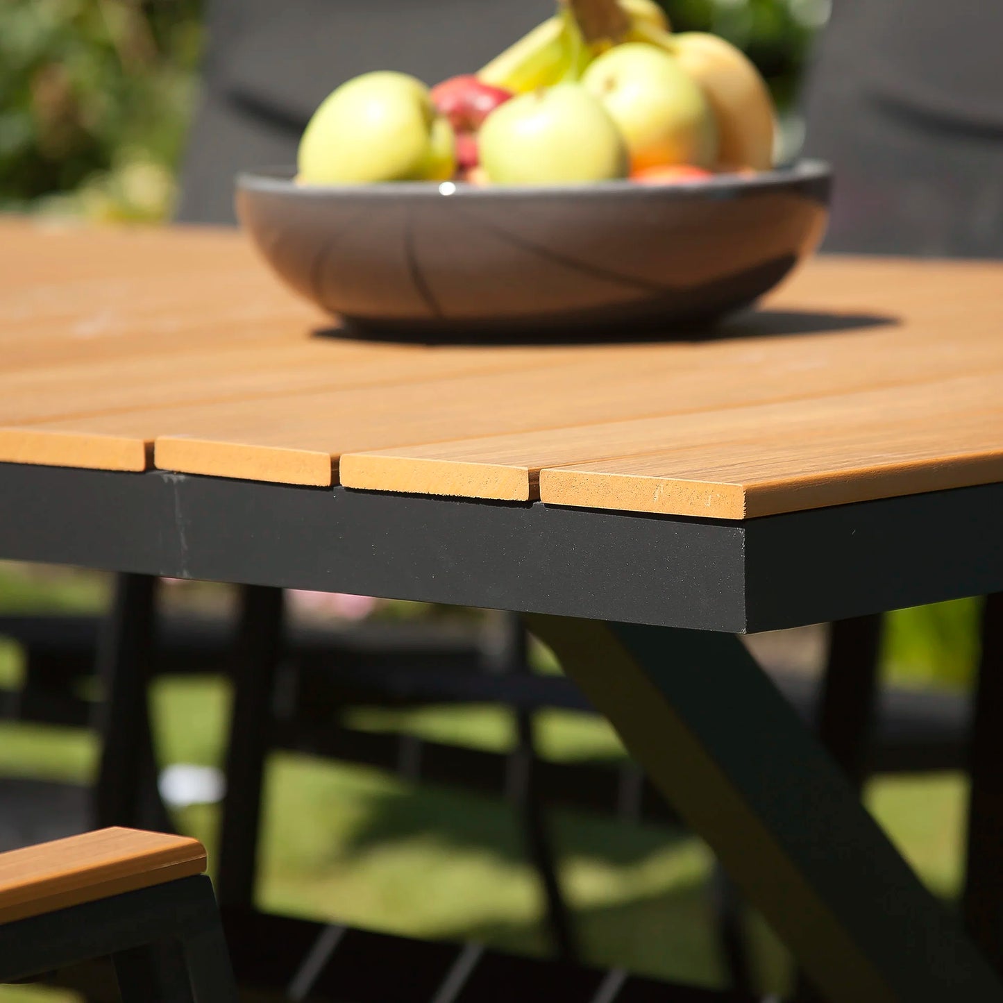 Venice 2m Aluminium Outdoor Garden Furniture Dining Collection with Stacking Chairs