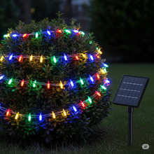 Solar Powered 50 LED Multi-Colour String Lights | 8 Function Outdoor Garden Lights