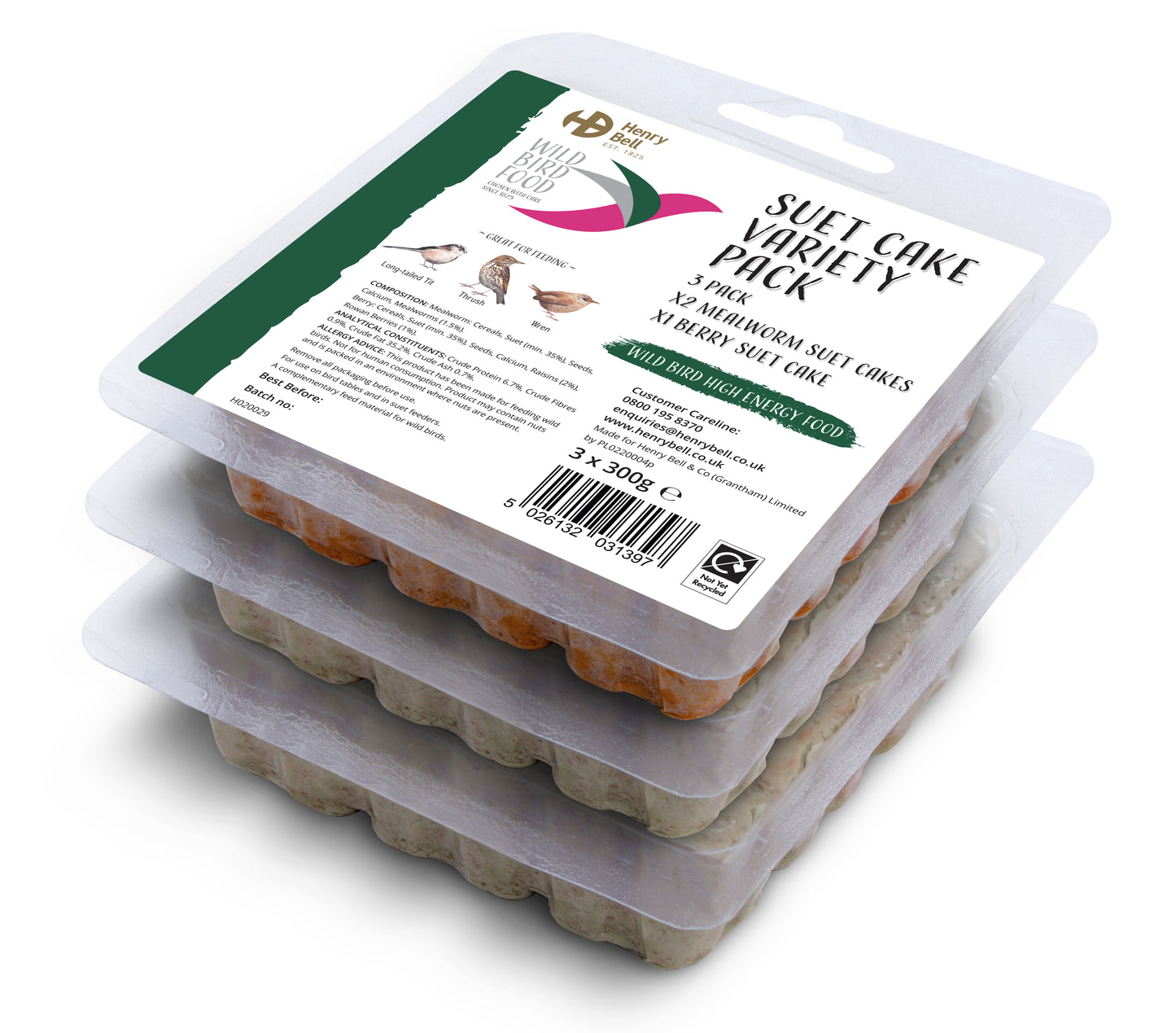 Henry Bell Suet Cake Variety 3 Pack