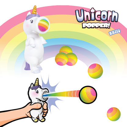 Unicorn White Squeeze Popper