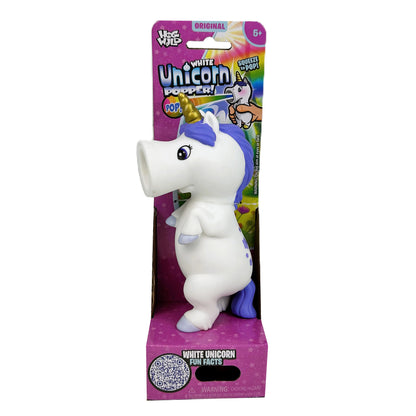 Unicorn White Squeeze Popper