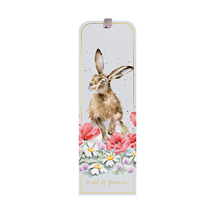 Hare Bookmark Field of Flowers