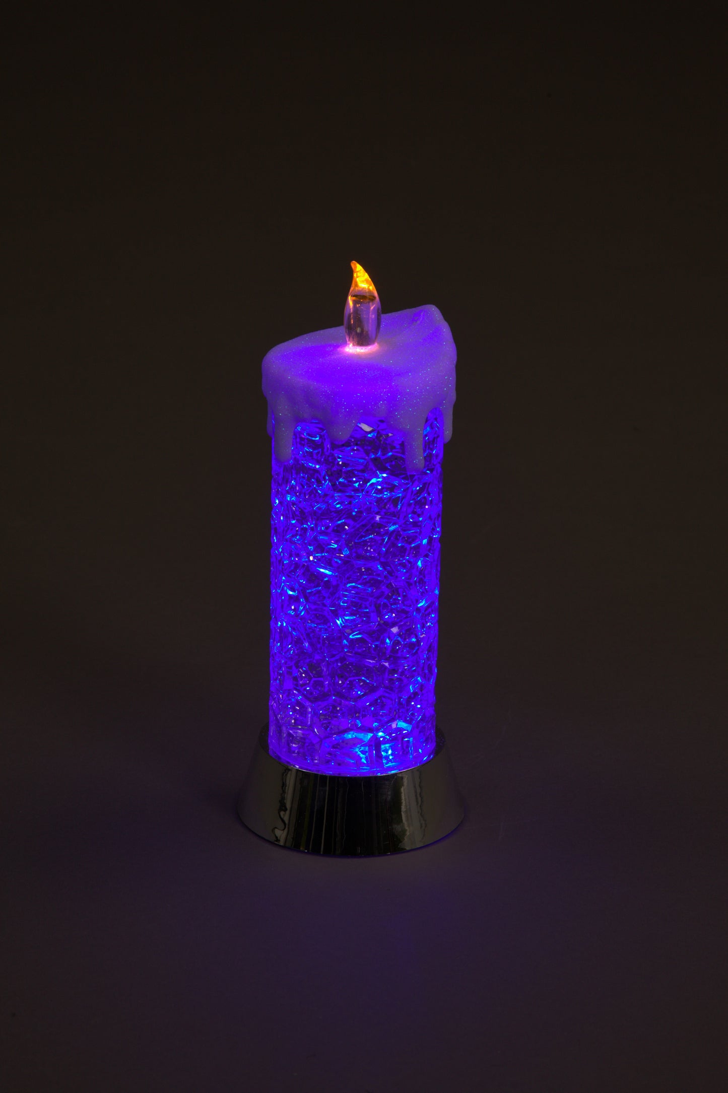 Enchanting LED Glitter Water Candle | Colour-Changing & Warm White (26cm)