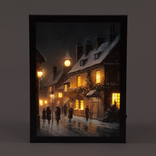 LED Light-Up Christmas Canvas | 30x40cm Winter Scene with Tap-On Lights