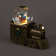 Light-Up Christmas Train with Rotating Santa Scene & Timer (21cm)