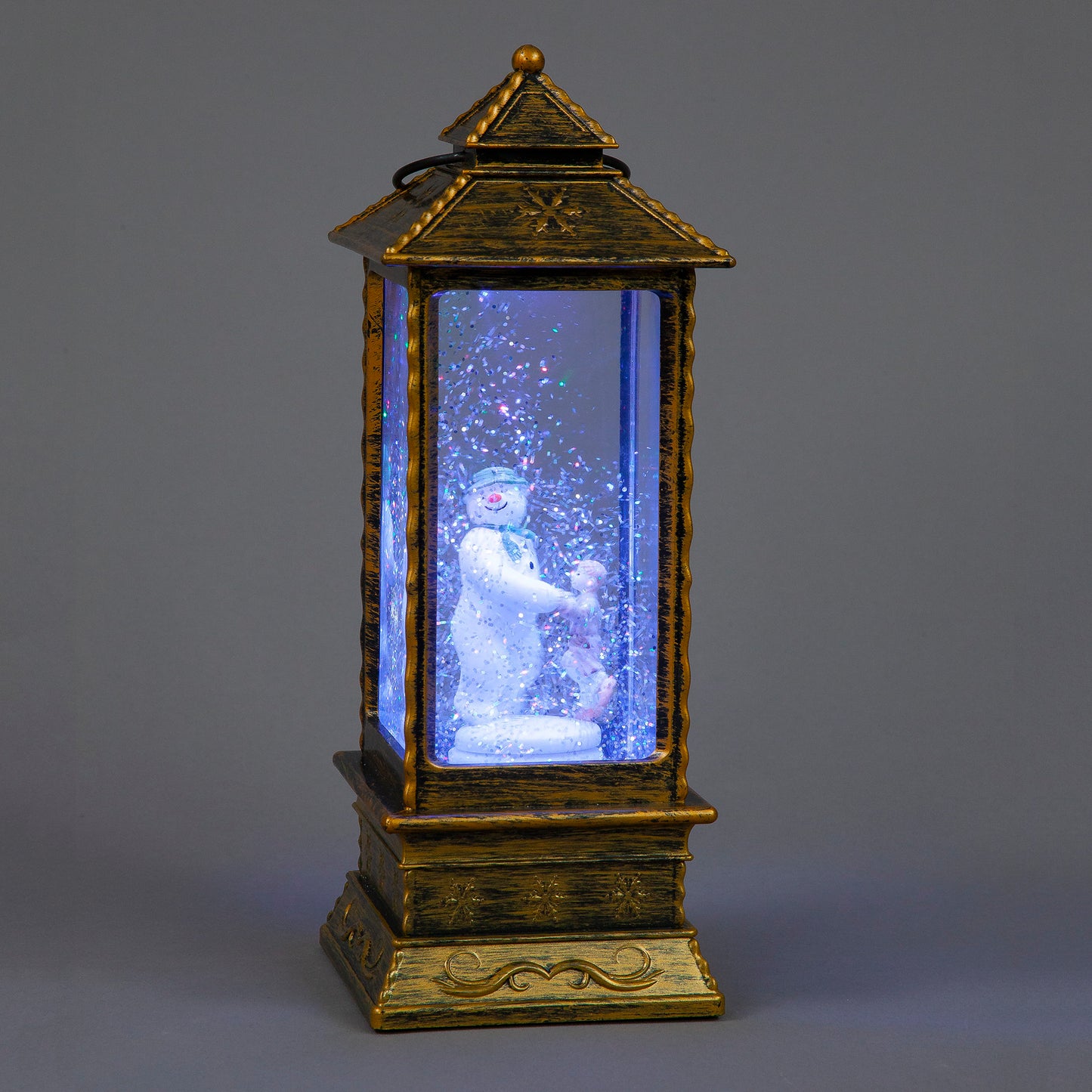 29cm Colour-Changing Snowman Water Lantern | RGB LED Christmas Snow Globe