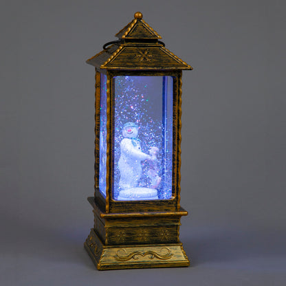 29cm Colour-Changing Snowman Water Lantern | RGB LED Christmas Snow Globe