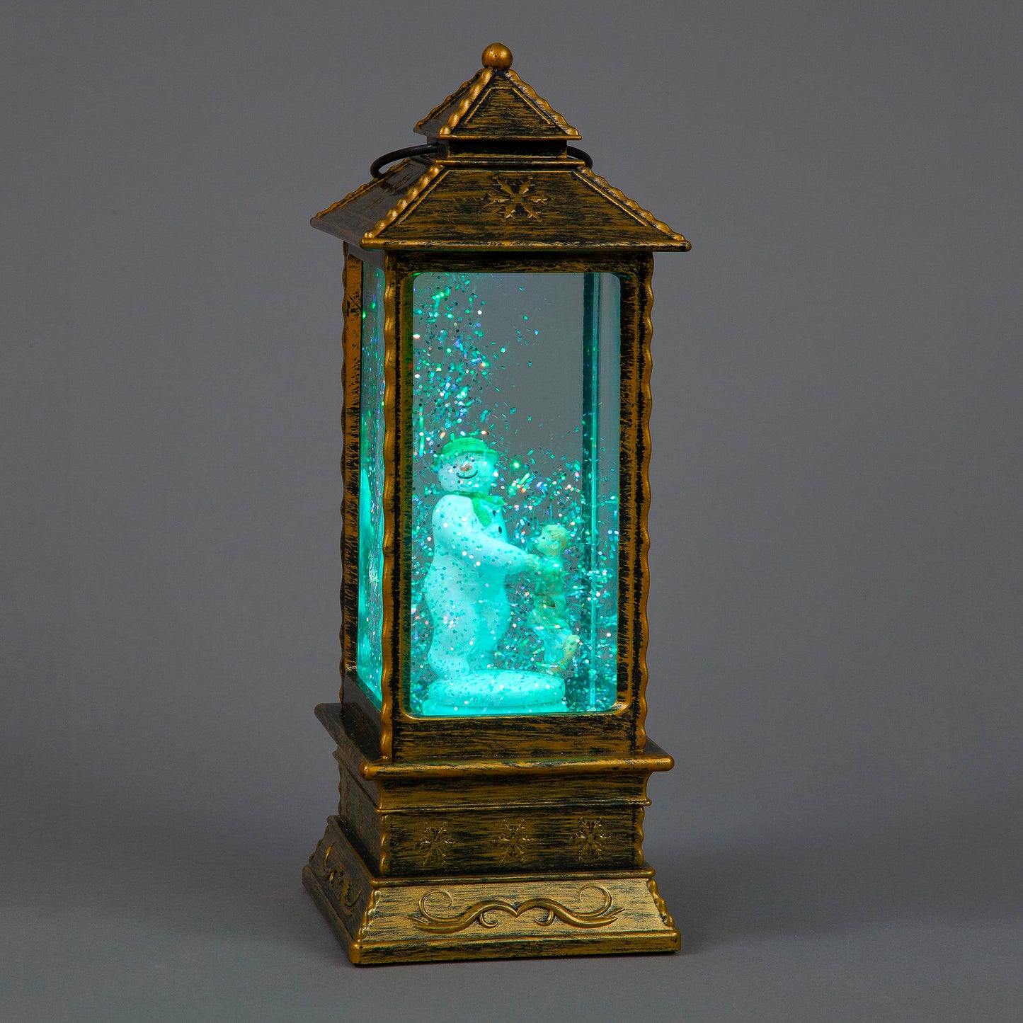 29cm Colour-Changing Snowman Water Lantern | RGB LED Christmas Snow Globe