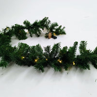 1.8m Pre Lit Christmas Garland with 20 Battery Operated LED Lights (Batteries Included)